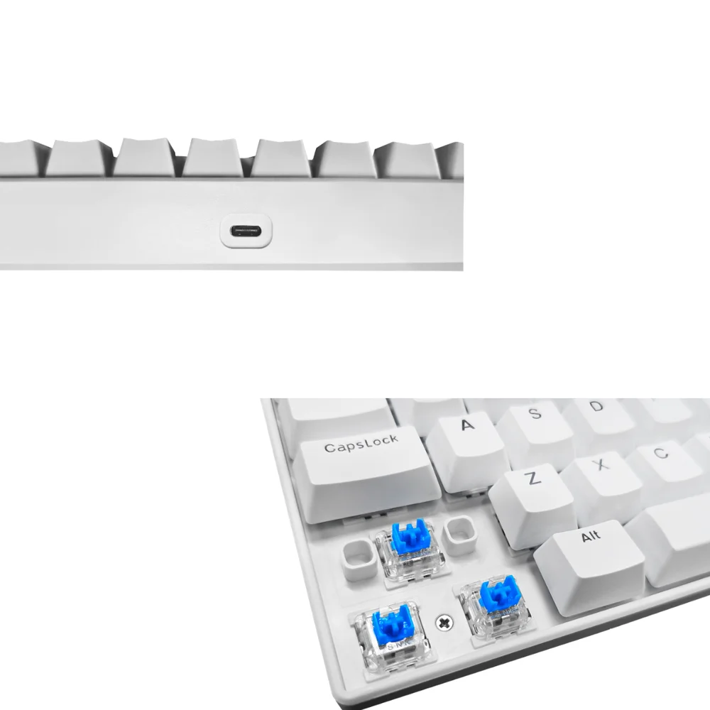 Imagem 2 de 5 do produto Teclado Gamer Brx, Mecânico, RGB, Usb, Branco - Mw405