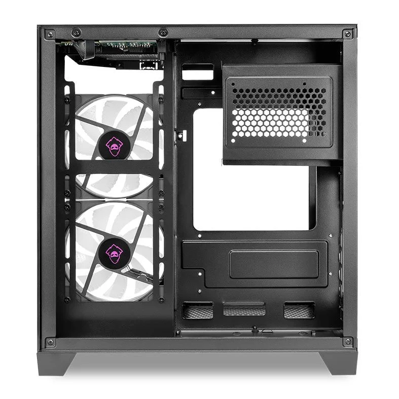 Imagem 5 de 5 do produto Gabinete Gamer Mancer Cv700b 2 Fans Mini Tower Lateral De Vidro S/fonte Preto - Mcr-cv700b-bk-2f