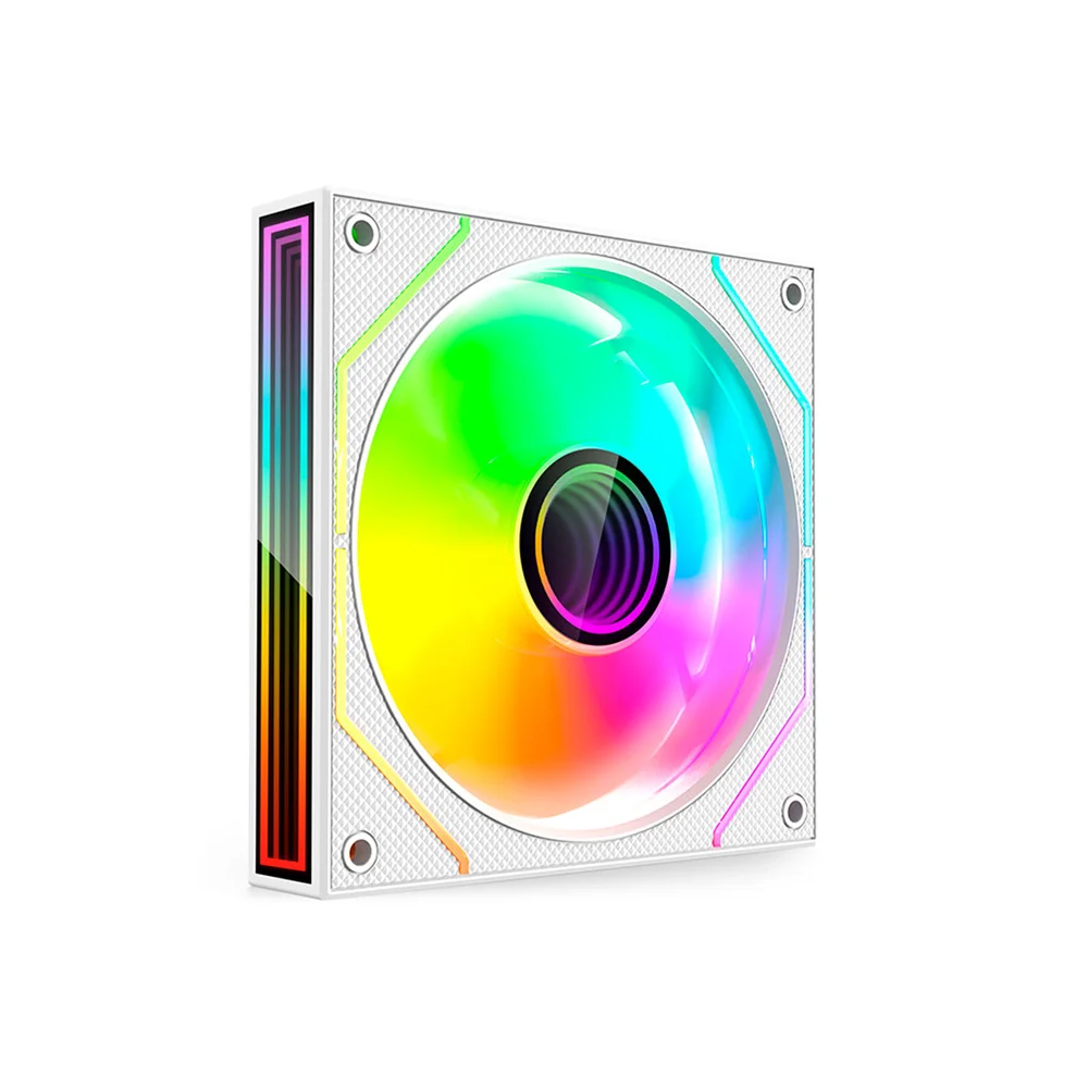 Cooler Fan F9‑l300wh C3tech RGB 120 mm LED RGB Espelho Infinito, Moldura Slim, Molex 4‑pinos - Branco 4