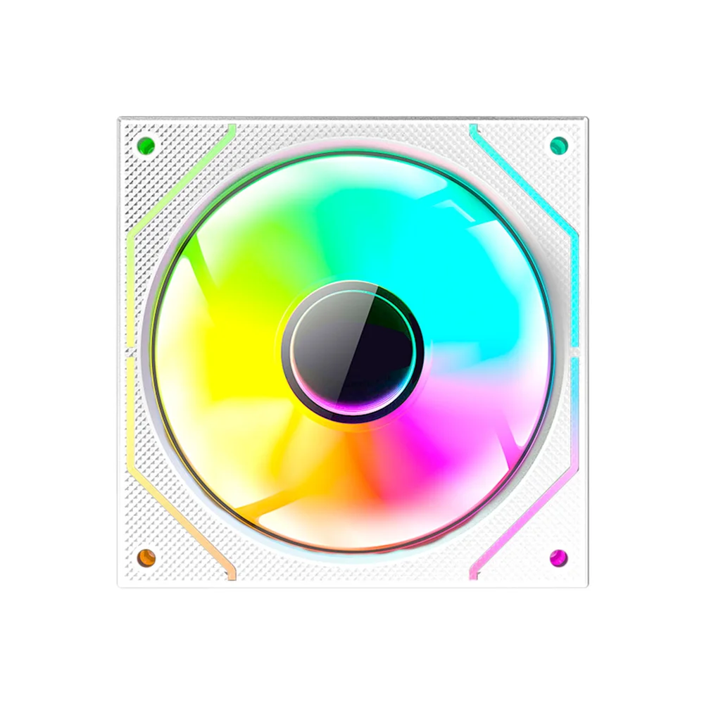 Cooler Fan F9‑l300wh C3tech RGB 120 mm LED RGB Espelho Infinito, Moldura Slim, Molex 4‑pinos - Branco 5
