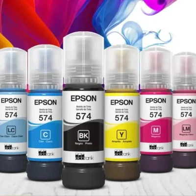 Kit Com 6 Refil De Tinta  T574 L8050 L-8050 L18050 - Preto/cyan/magenta/yellow/magenta Claro /cyan Claro