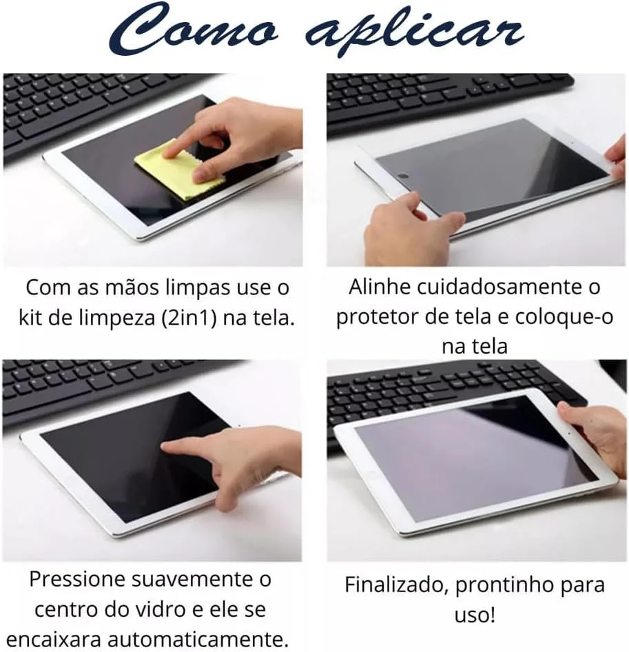 Imagem 2 de 4 do produto Pelicula De Vidro Para Galaxy Tab A9+ Plus X216 X215 X210