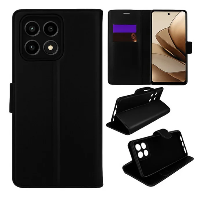 Imagem 3 de 5 do produto Capa Capinha Carteira Para Moto G86 5g + Película De Cerâmica 9d Flexível