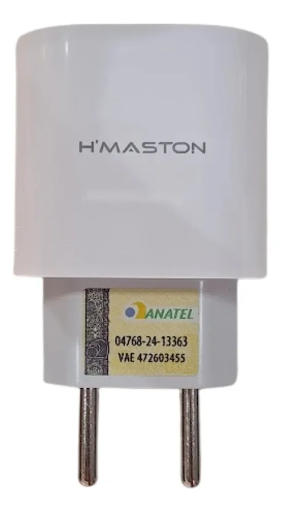 Fonte Turbo   H'maston Lr28-4 50w 2 Usb+usb-c Compatível Universal Carregador Rápido