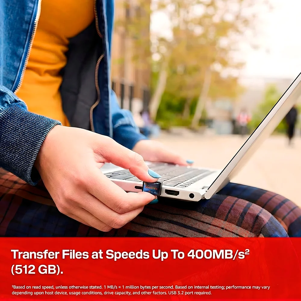 Imagem 2 de 5 do produto Pen Drive 512gb Sandisk Extreme Fit Usb-c Alta Velocidade