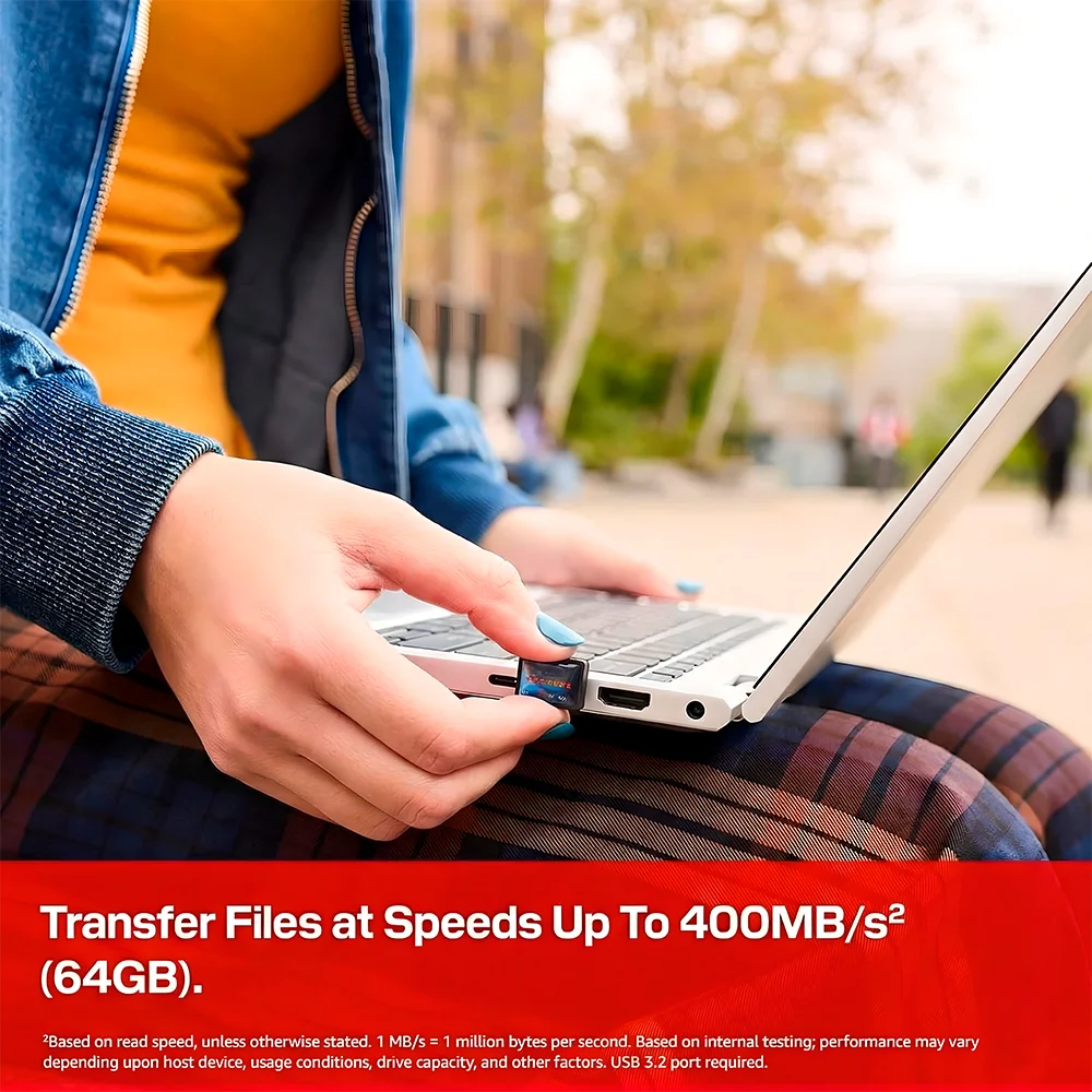 Imagem 3 de 5 do produto Pen Drive 64gb Sandisk Extreme Fit Usb-c 3.2 Alta Velocidade