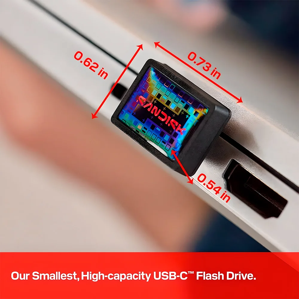 Imagem 4 de 5 do produto Pen Drive 64gb Sandisk Extreme Fit Usb-c 3.2 Alta Velocidade
