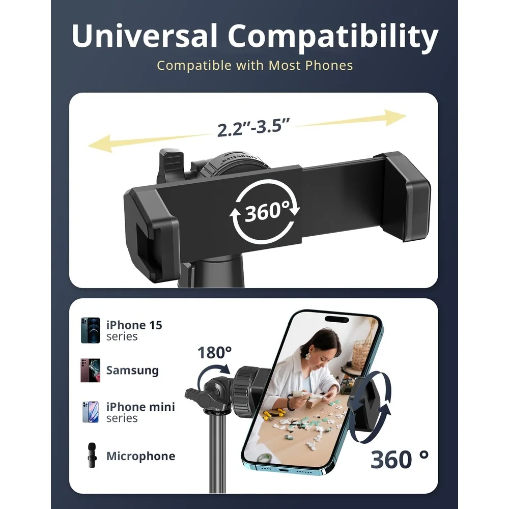 Imagem 3 de 5 do produto Ring Light 12'' Ubeesize Tripé LED Ajustável Profissional