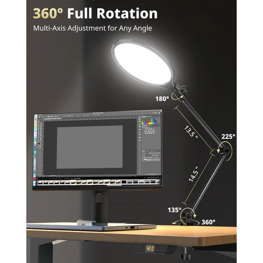 Imagem 2 de 5 do produto Ubeesize Ring Light 10 Pol Braço Ajustável P/ Streaming Live