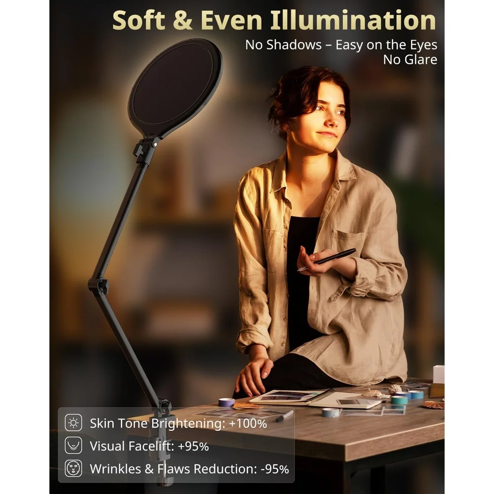 Imagem 4 de 5 do produto Ubeesize Ring Light 10 Pol Braço Ajustável P/ Streaming Live