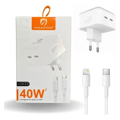 Carregador Turbo Para Iphone 40w Duas Portas
