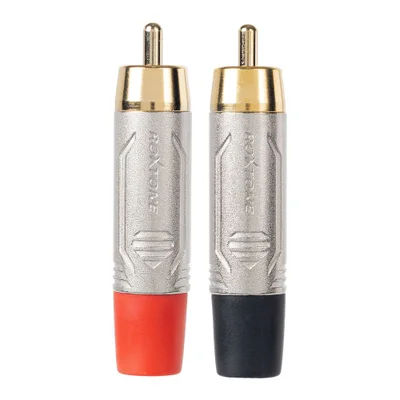 Kit 2 Conector Plug Roxtone Rca Macho Linha Rf2cs-ng
