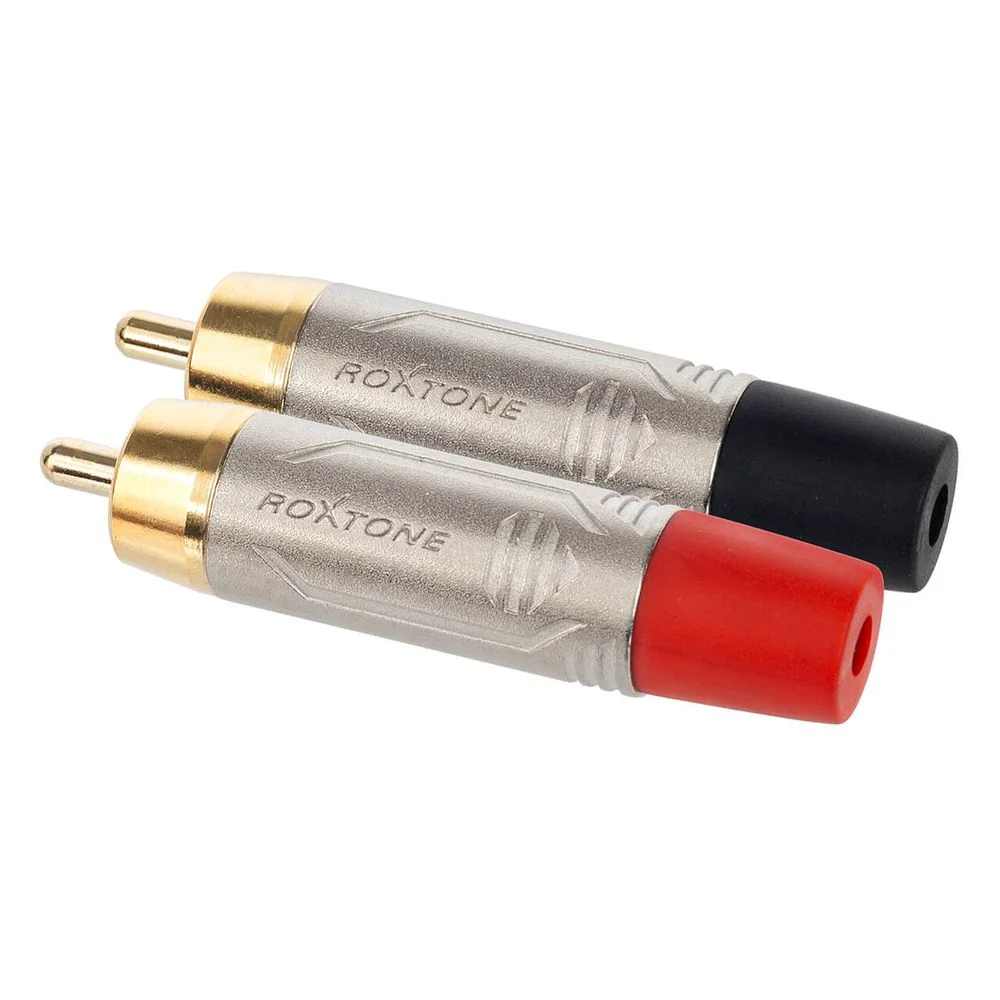 Imagem 2 de 2 do produto Kit 2 Conector Plug Roxtone Rca Macho Linha Rf2cs-ng