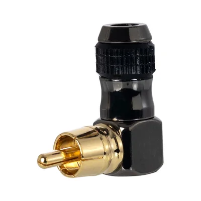 Conector Rca 90 Graus Profissional Cirilo Cabos Preto