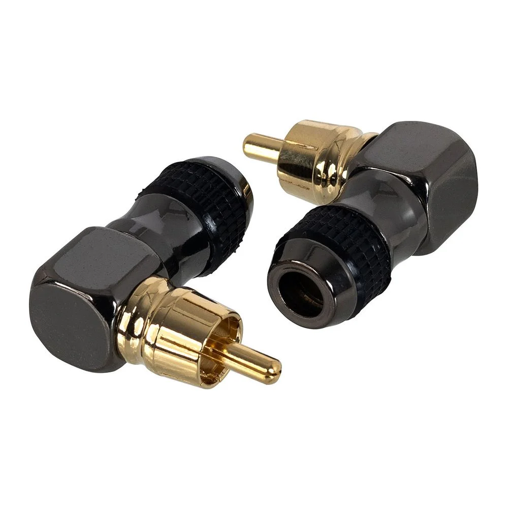 Imagem 3 de 3 do produto Conector Rca 90 Graus Profissional Cirilo Cabos Preto