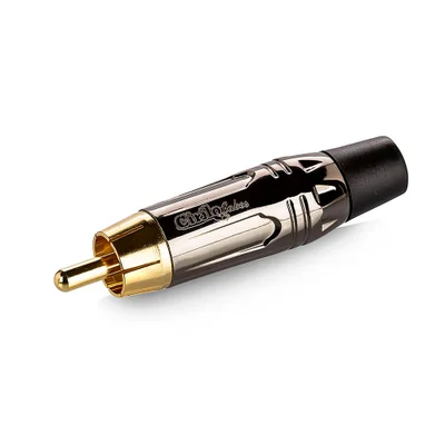 Conector Rca Linha Gold - Cinza - Cirilo Cabos