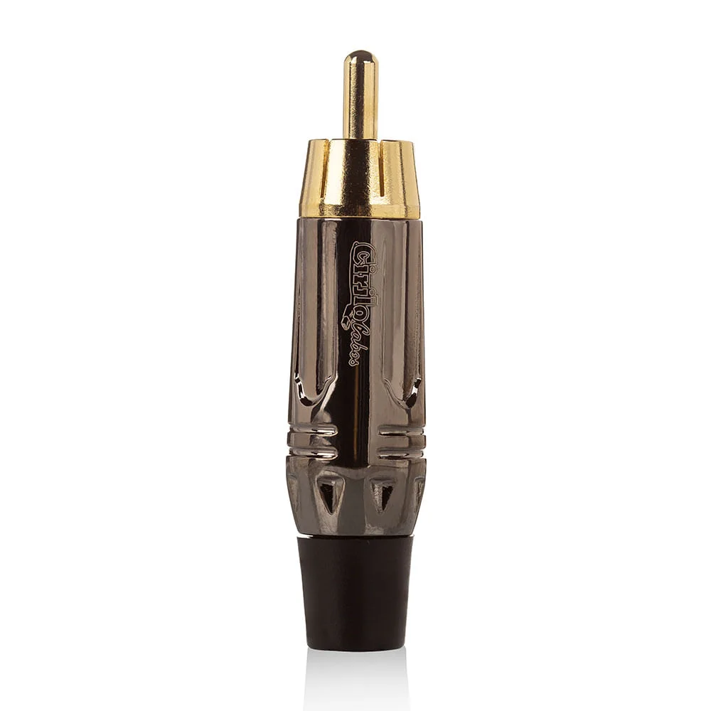 Imagem 2 de 2 do produto Conector Rca Linha Gold - Cinza - Cirilo Cabos