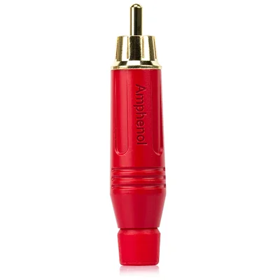 Plug Rca Macho Acpr-red, Vermelho - Amphenol