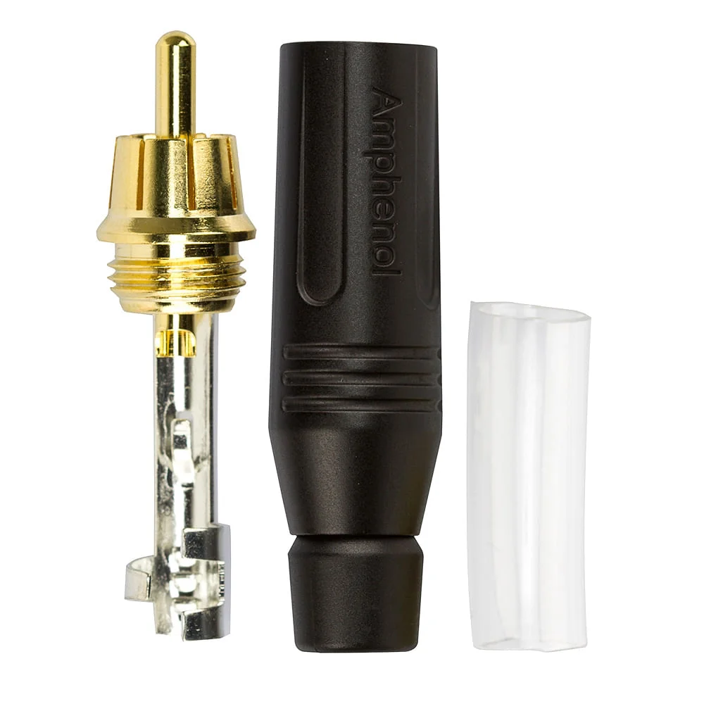 Imagem 2 de 2 do produto Plug Rca Macho Acpr-blk, Preto - Amphenol