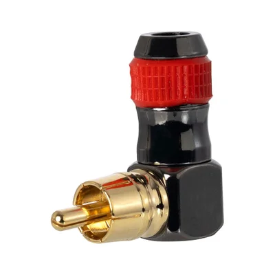 Conector Rca 90 Graus Profissional Cirilo Cabos Vermelho