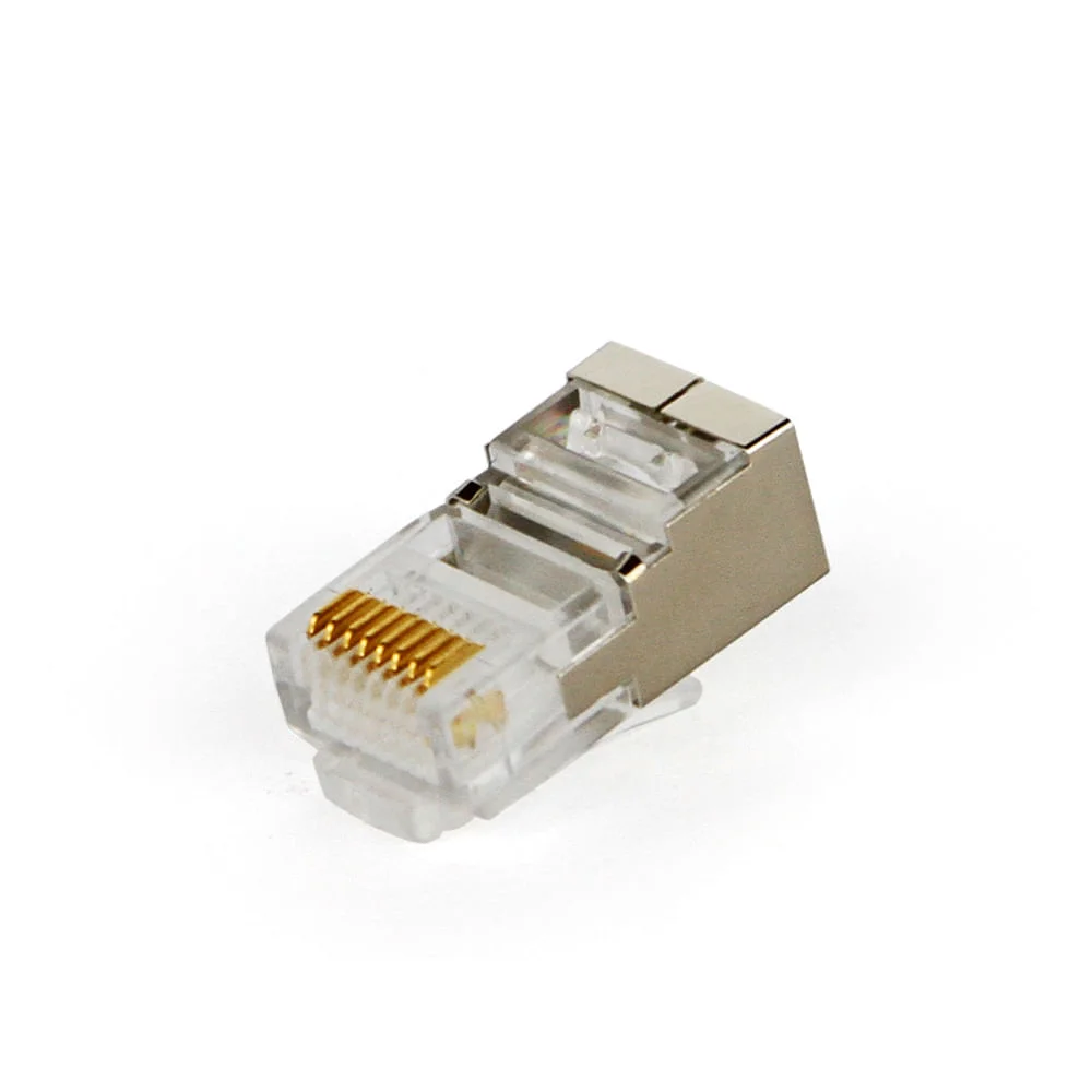 Imagem 2 de 2 do produto Conector Rj45 Blindado Cat5e 8 Vias