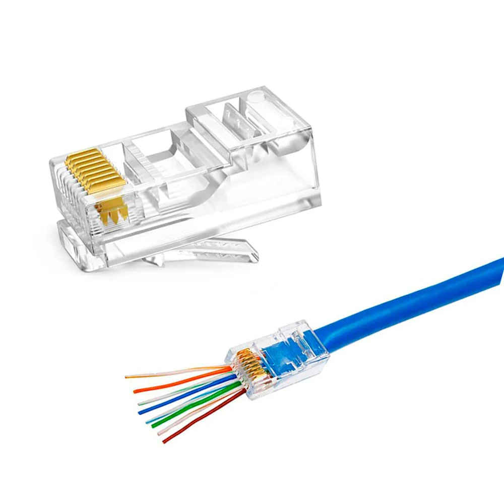 Imagem 2 de 2 do produto Conector Rj45 Passagem Ez Crimp - Cat5e