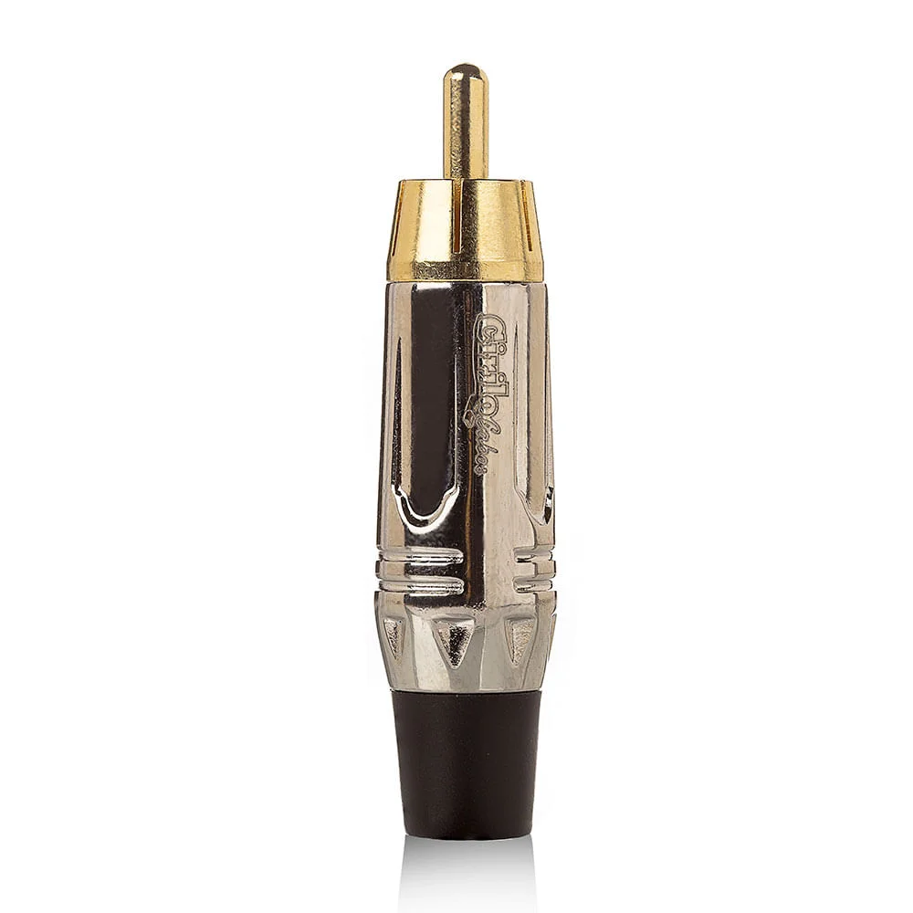Imagem 2 de 2 do produto Conector Rca Linha Gold - Prata - Cirilo Cabos