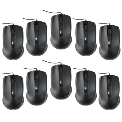 Kit 10 Mouse Com Fio Targus Mtg U825 Ergonomico 3 Botoes