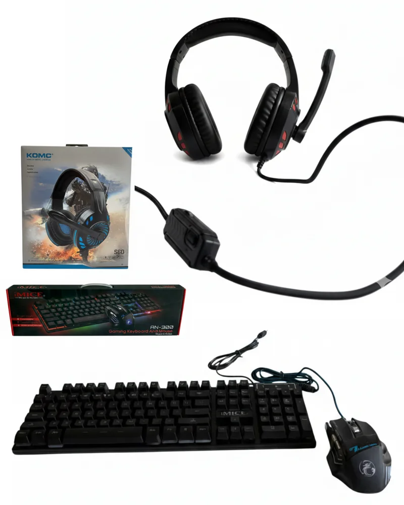 Kit Gamer Completo RGB - Teclado + Mouse Pro + Fone Headset Com Microfone Kit Gamer Completo RGB - Teclado + Mouse Pro + Fone Headset Com Microfone