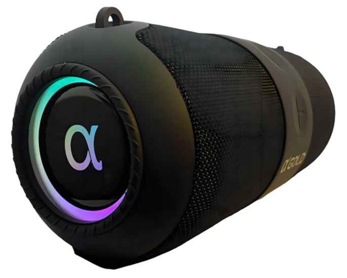 Caixa De Som Bluetooth Portátil Agold 60w Com Luz LED RGB E Bateria 8h Sm14 Usb Tws