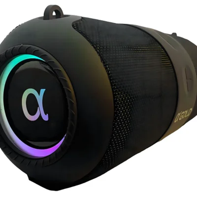 Caixa De Som Bluetooth Portátil Agold 60w Com Luz LED RGB E Bateria 8h Sm14 Usb Tws
