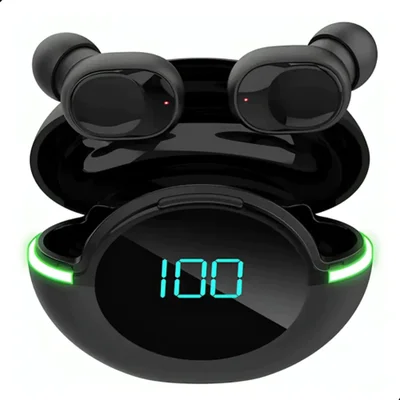 Fone Ouvido Preto Bluetooth Sem Fio Case LED Lehmox Lef-y80