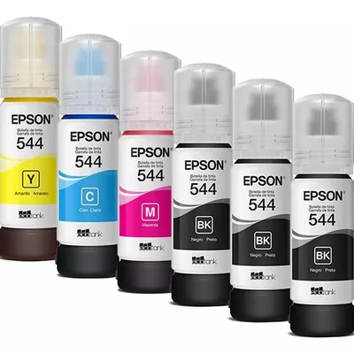 Kit Economico Com  6 Refil De Tinta  544 3 Black  + Cyan  + Yellow  + Mag.