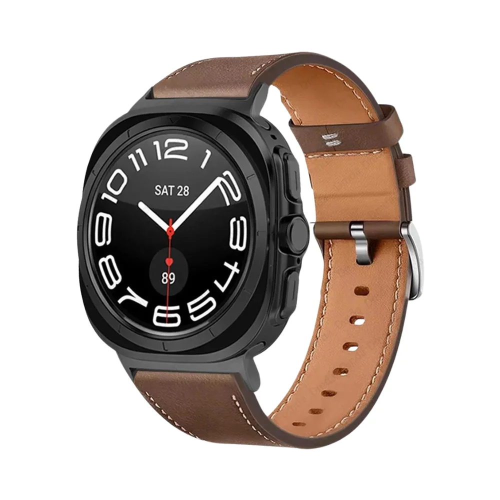 Imagem 2 de 4 do produto Pulseira De Couro Para Galaxy Watch Ultra - Marrom