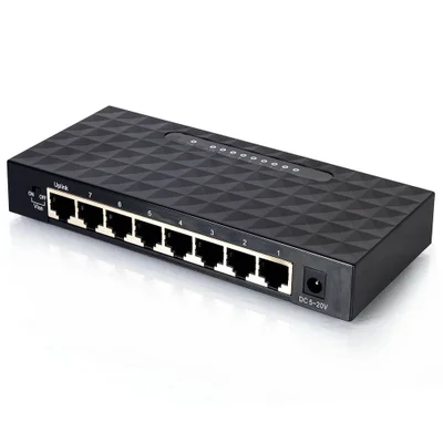 Switch Gigabit Rj45 De Mesa 10/100/1000mbps 8 Portas 8 Portas
