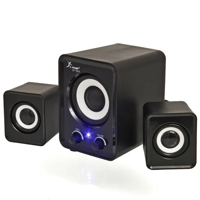Caixa De Som Kp-7023 PC 2.1 Controle Bass Com Botão On/off
