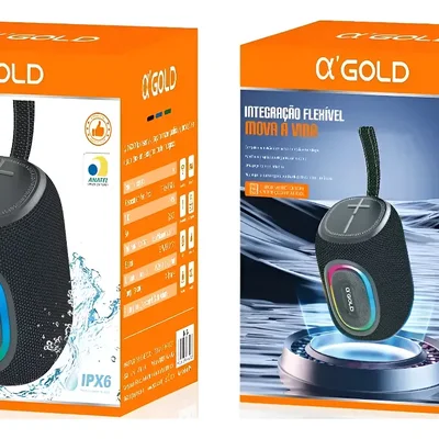 Caixa De Som Compacta Portátil Bluetooth A'gold Sm-23 Usb Cartão De Memoria Pendrive Festas Potente