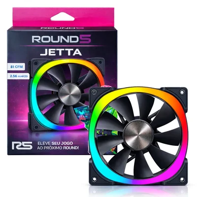 Cooler Para Gabinete Round5 Jetta Fw Black 120mm - 7493
