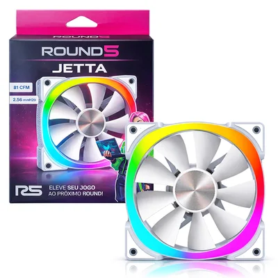 Cooler Para Gabinete Round5 Jetta Fw White 120mm - 7492