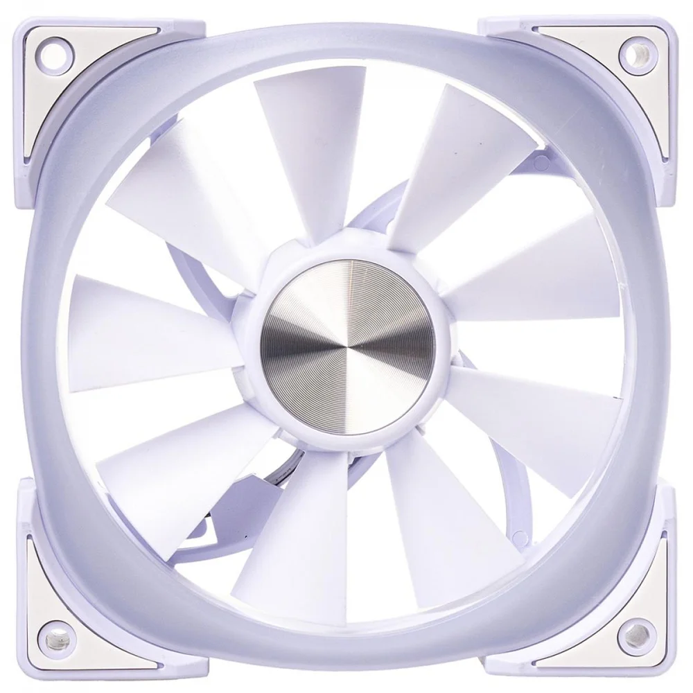 Imagem 2 de 4 do produto Cooler Para Gabinete Round5 Jetta White, ARGB, 120mm, Pwm, Branco, R5-jetta-fw-w-2239