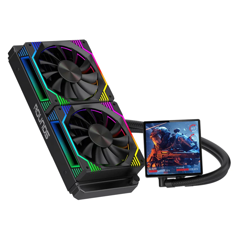 Water Cooler Round5 Zephyro Black ARGB 240mm - 7500 6