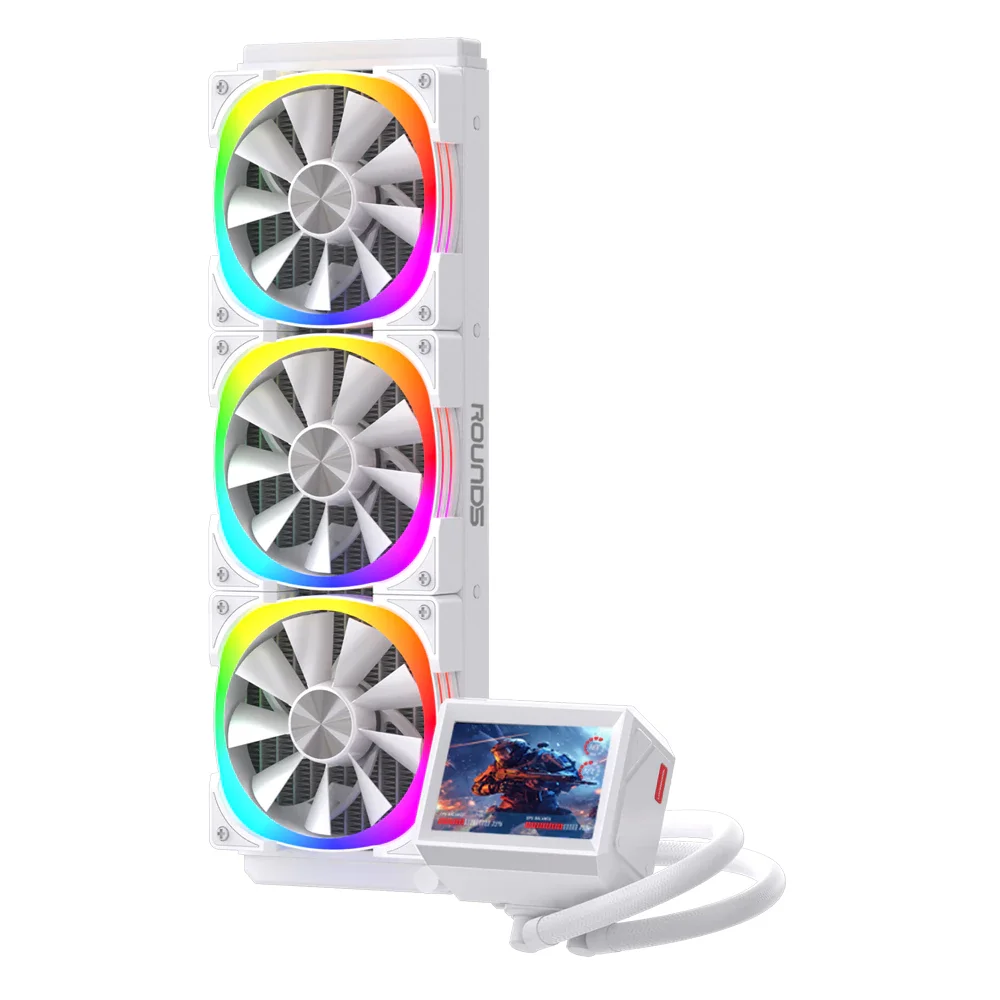 Imagem 2 de 5 do produto Water Cooler Round5 Notus White ARGB 360mm - 7501