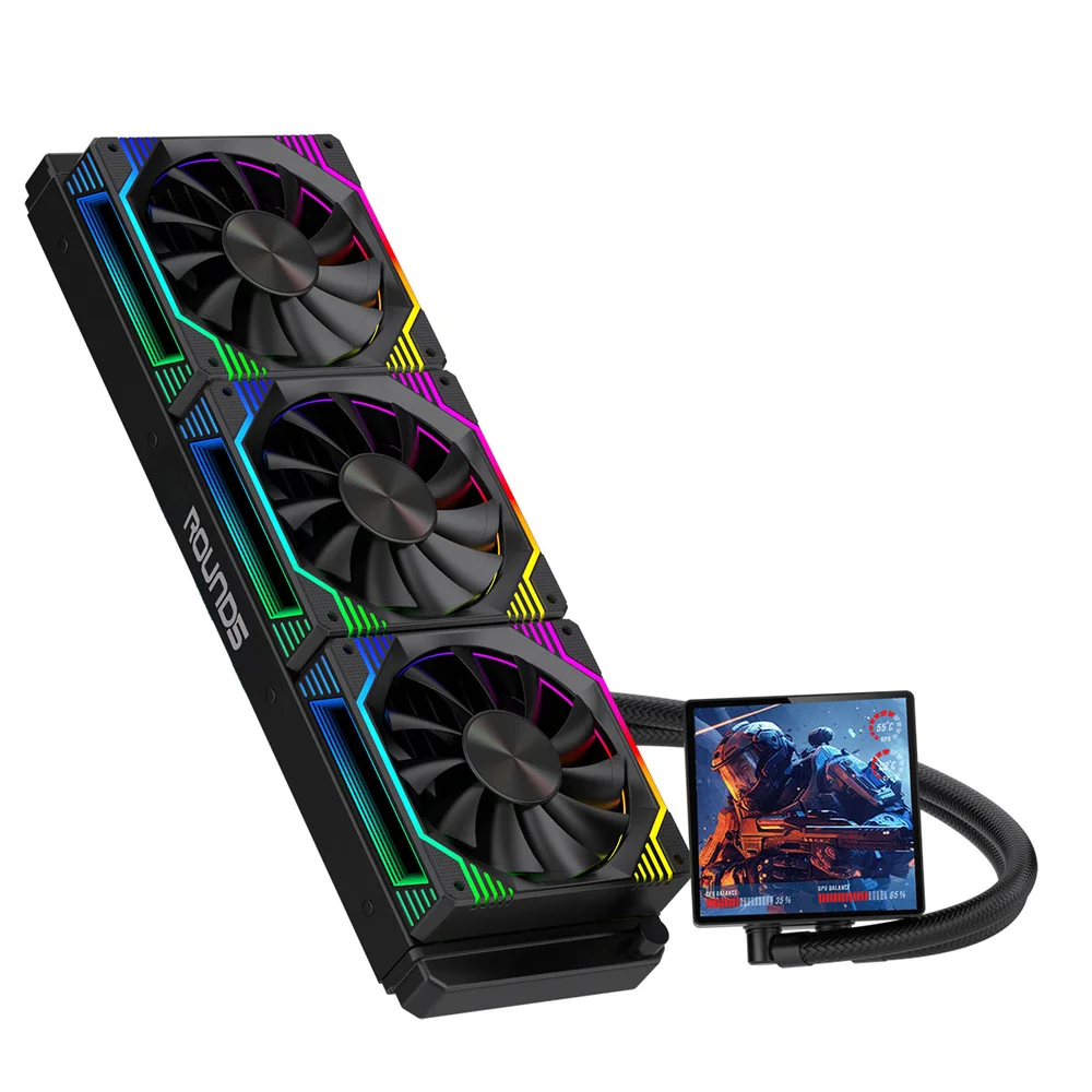 Imagem 2 de 5 do produto Water Cooler Round5 Zephyro Black ARGB 360mm - 7498