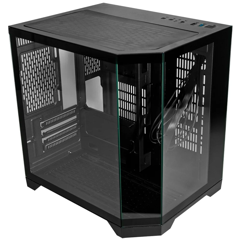 Imagem 3 de 5 do produto Gabinete Gamer Aquário K-mex Ângulo Cg-01kv, Painel Duplo Frontal Em Vidro Temperado, Usb 3.2, Micro-atx, Preto - Cg01kvrh001cb0x