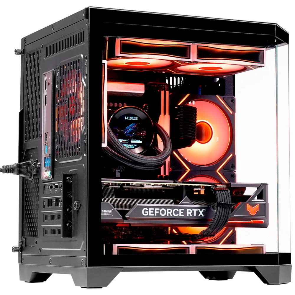 Imagem 4 de 5 do produto Gabinete Gamer Aquário K-mex Ângulo Cg-01kv, Painel Duplo Frontal Em Vidro Temperado, Usb 3.2, Micro-atx, Preto - Cg01kvrh001cb0x
