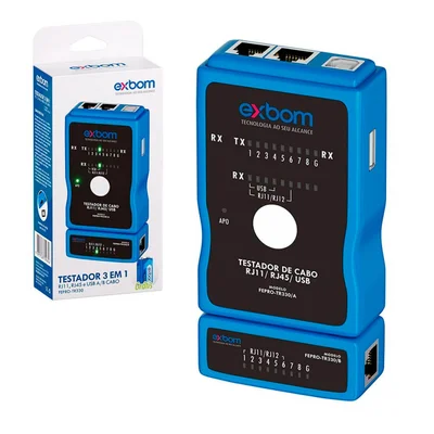 Testador De Cabo De Rede Rj45 Rj11 E Cabo De Impressora
