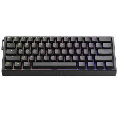 Teclado Mecânico Gamer Wooting 60HE V2, Aluminium, Lekker Tikken, RGB, Layout 60%, 8Khz, Preto