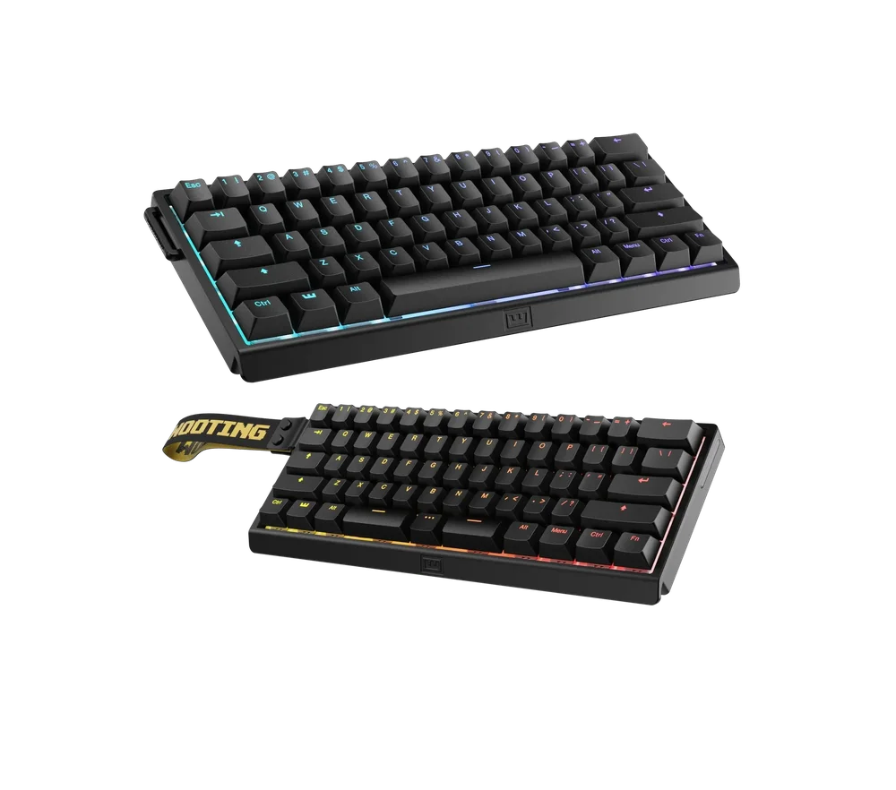 Imagem 2 de 2 do produto Teclado Mecânico Gamer Wooting 60HE V2, Aluminium, Lekker Tikken, RGB, Layout 60%, 8Khz, Preto