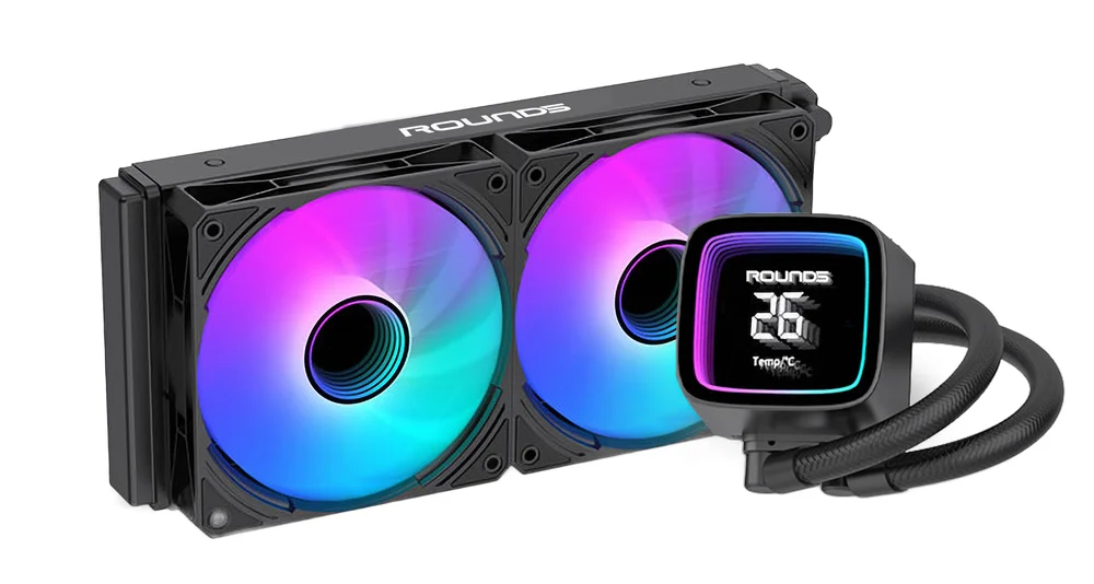 Water Cooler Round5 Boreah 240mm ARGB Com Display – Preto 5