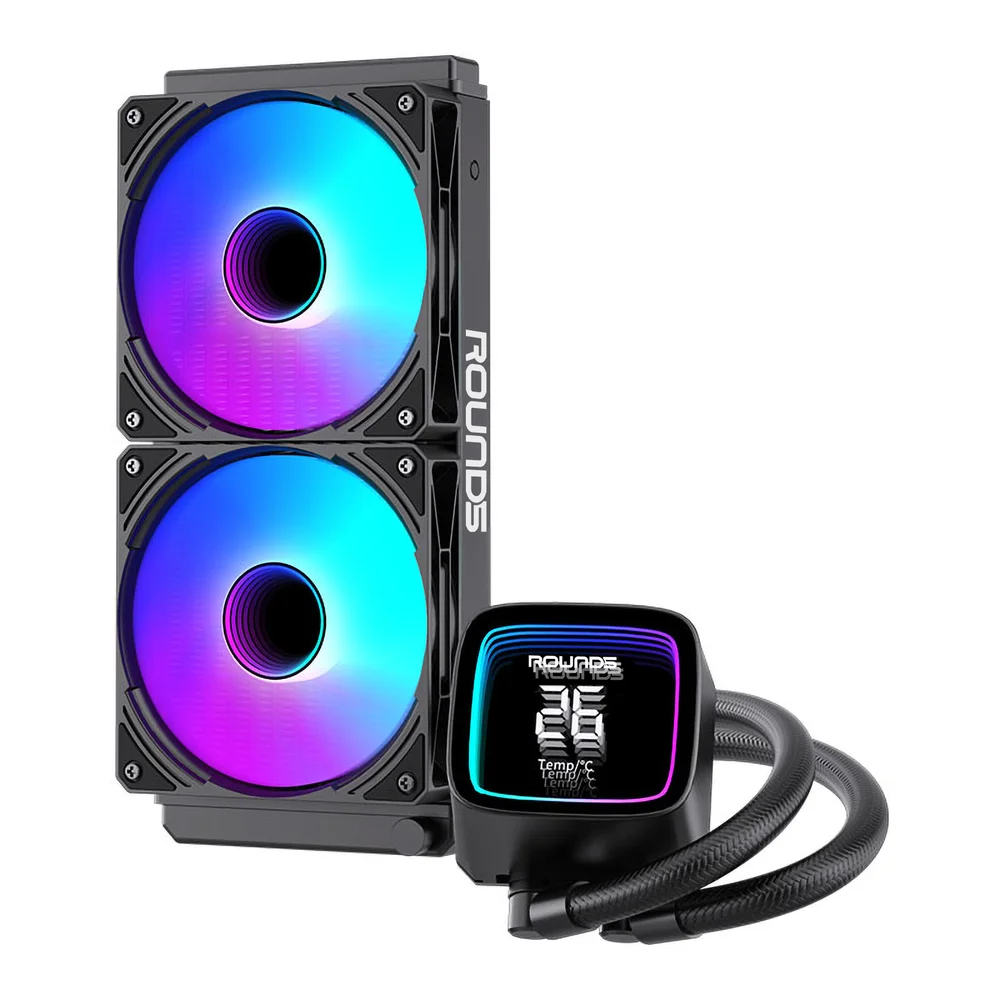 Water Cooler Round5 Boreah 240mm ARGB Com Display – Preto 6